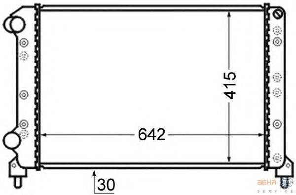 Радиатор, охлаждение двигателя HELLA 8MK 376 724-791