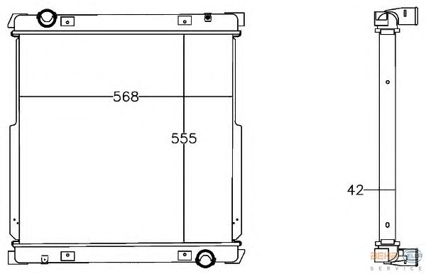 Радиатор, охлаждение двигателя HELLA 8MK 376 758-011