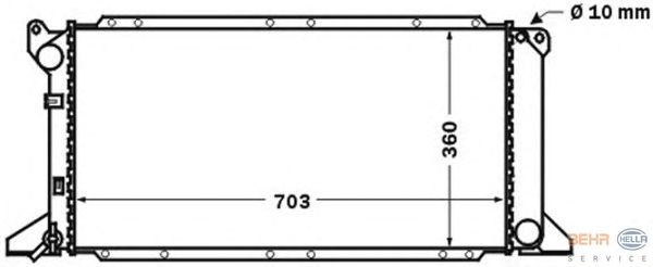 Радиатор, охлаждение двигателя HELLA 8MK 376 768-181