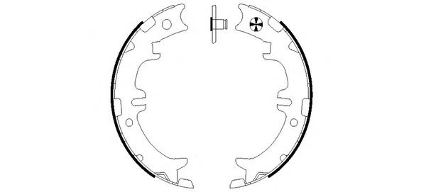 Тормозные колодки ручника HELLA 8DA 355 050-541