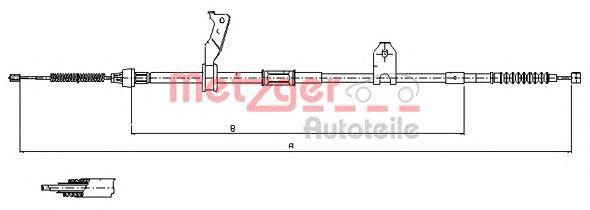 Трос ручника METZGER 17.1482