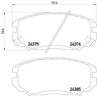Тормозные колодки HELLA 8DB 355 012-461