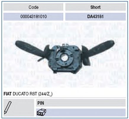 Подрулевой перемикач MAGNETI MARELLI 000043181010