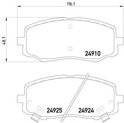 Тормозные колодки HELLA 8DB 355 014-901