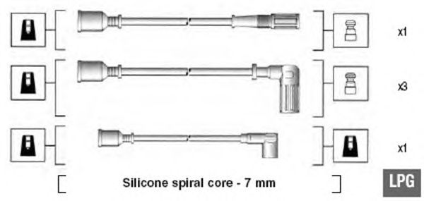 Комплект высоковольтных проводов MAGNETI MARELLI 941095620602