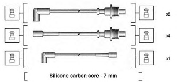 Комплект високовольтних проводів MAGNETI MARELLI 941135100699
