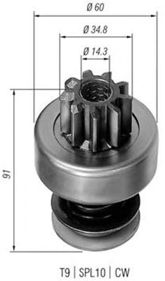 Бендикс стартера MAGNETI MARELLI 940113020102