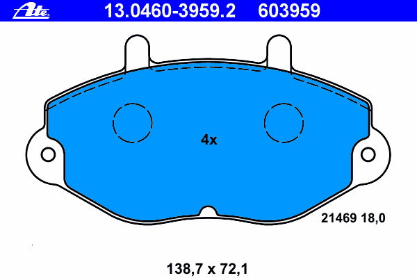Тормозные колодки ATE 13.0460-3959.2