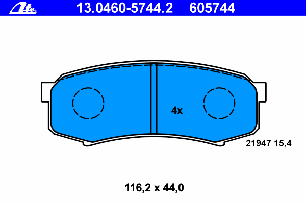 Тормозные колодки ATE 13.0460-5744.2