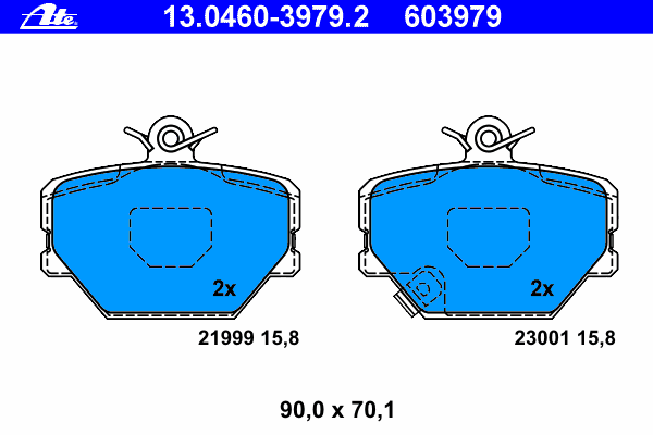 Тормозные колодки ATE 13.0460-3979.2
