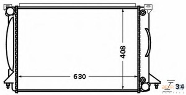 Радиатор, охлаждение двигателя BEHR HELLA SERVICE 8MK 376 766-341