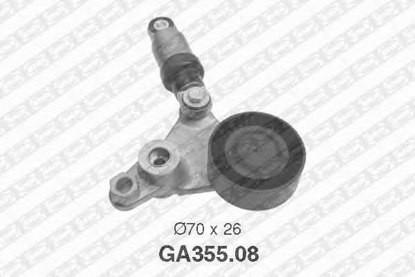 Натяжной ролик поликлинового ремня SNR GA355.08