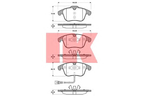 Гальмівні колодки NK 224795