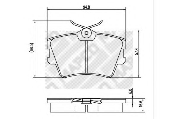 Тормозные колодки MAPCO 6541