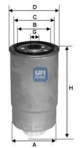Топливный фильтр UFI 24.351.01