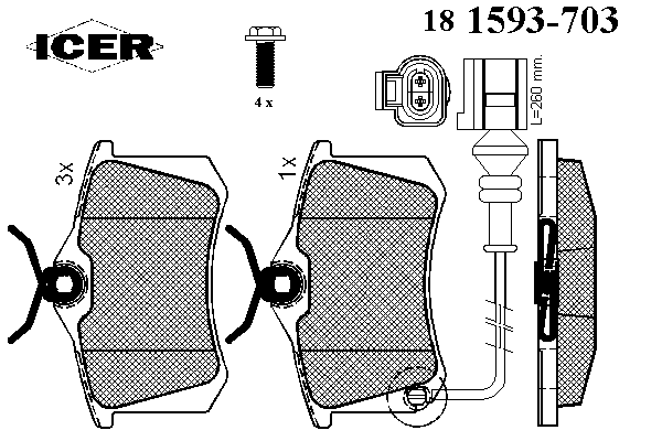 Тормозные колодки ICER 181593-703