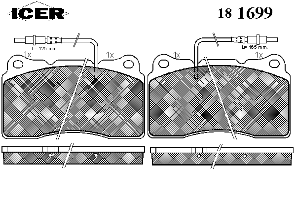 Тормозные колодки ICER 181699