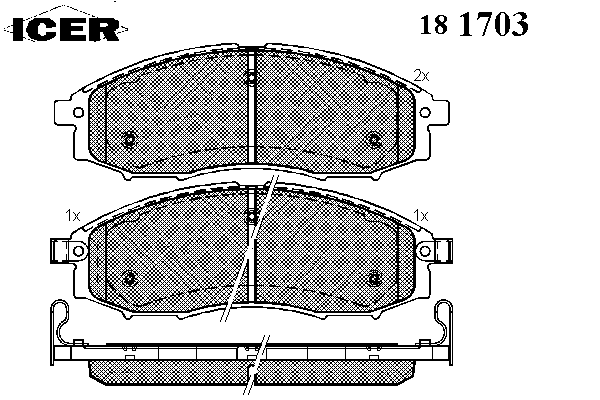 Тормозные колодки ICER 181703
