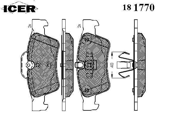 Тормозные колодки ICER 181770