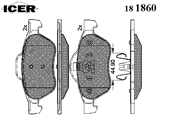 Тормозные колодки ICER 181860
