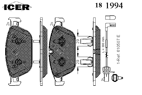 Тормозные колодки ICER 181994