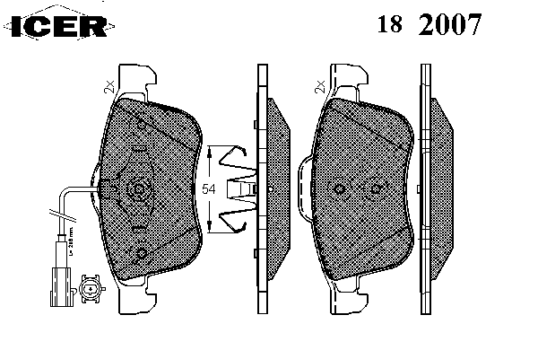 Тормозные колодки ICER 182007