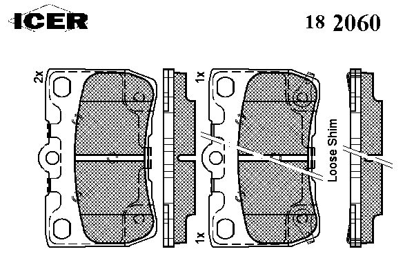 Тормозные колодки ICER 182060