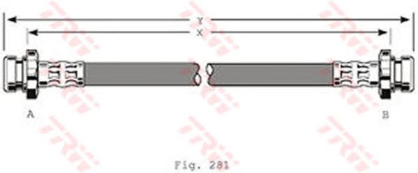 Тормозной шланг TRW PHA213