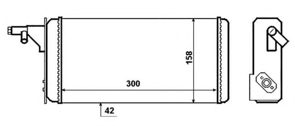 Радиатор отопителя NRF 53236
