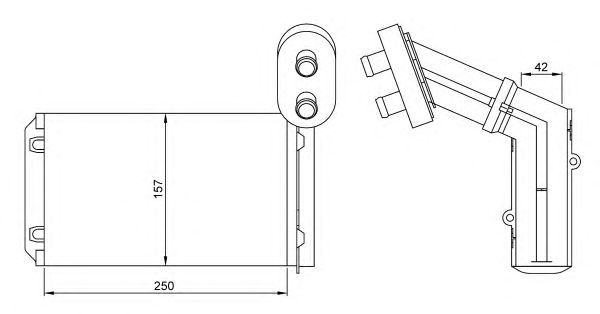 Радиатор отопителя NRF 54253