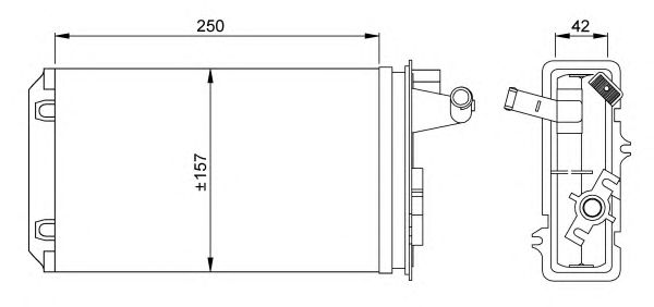 Радиатор отопителя NRF 58637