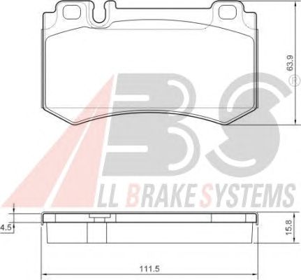 Тормозные колодки A.B.S. 37454