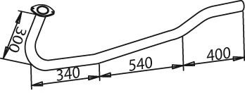 Труба выхлопного газа DINEX 50164