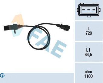 Датчик положения коленвала, распредвала FAE 79006