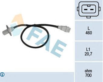 Датчик положения коленвала, распредвала FAE 79002
