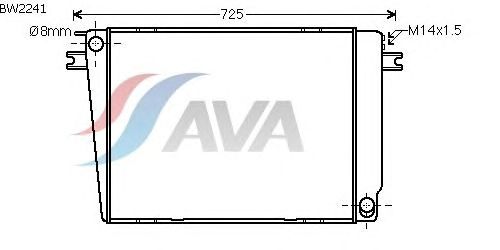 Радиатор, охлаждение двигателя AVA QUALITY COOLING BW2241