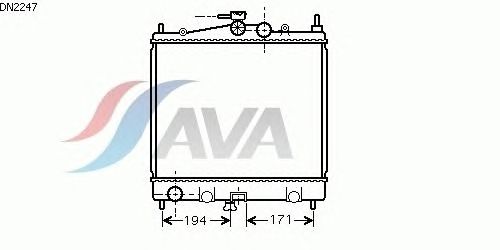 Радиатор, охлаждение двигателя AVA QUALITY COOLING DN2247