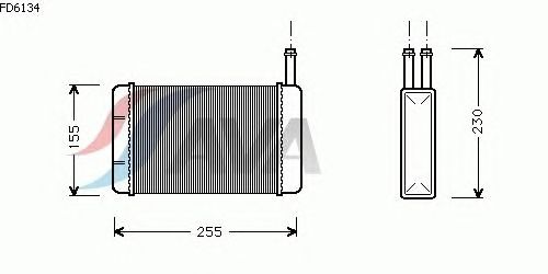 Радиатор отопителя AVA QUALITY COOLING FD6134