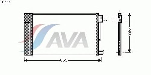 Радиатор кондиционера AVA QUALITY COOLING FT5314