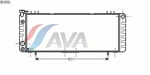 Радиатор, охлаждение двигателя AVA QUALITY COOLING JE2002