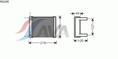 Радиатор отопителя AVA QUALITY COOLING MS6385