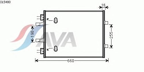 Радиатор кондиционера AVA QUALITY COOLING OL5480