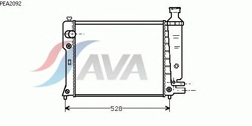 Радиатор, охлаждение двигателя AVA QUALITY COOLING PEA2092