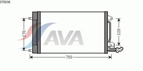 Радиатор кондиционера AVA QUALITY COOLING ST5038