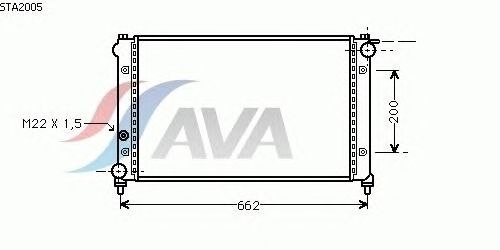 Радиатор, охлаждение двигателя AVA QUALITY COOLING STA2005