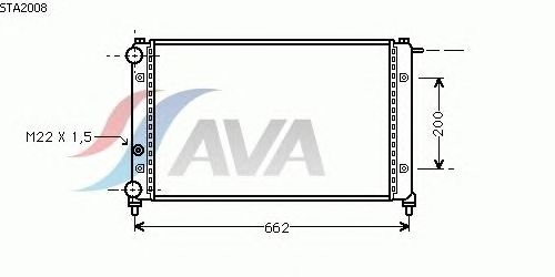 Радиатор, охлаждение двигателя AVA QUALITY COOLING STA2008