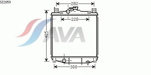 Радиатор, охлаждение двигателя AVA QUALITY COOLING SZ2059