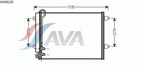 Радиатор кондиционера AVA QUALITY COOLING VWA5225