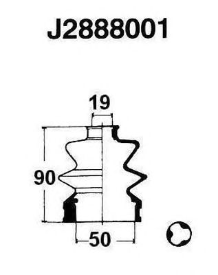 Комплект пыльника ШРУСа NIPPARTS J2888001
