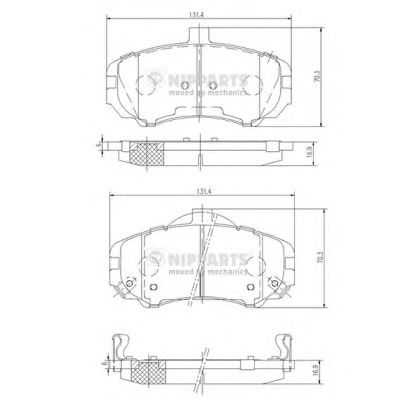 Тормозные колодки NIPPARTS N3600544